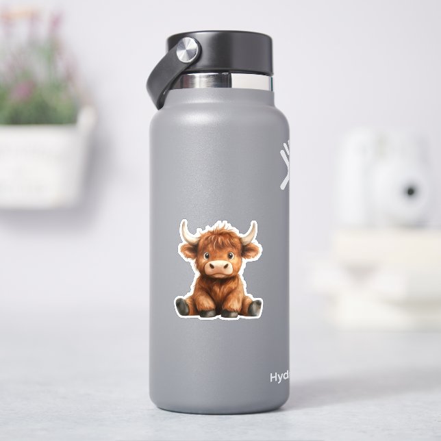 Adesivo Bebê Vaca das Terras Altas, Hydro Flask (HidroFlask)