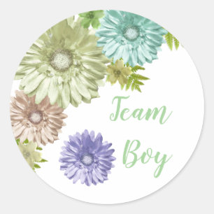 Adesivo Bebê Verde Em Bloom Brunch Chá Team Boy