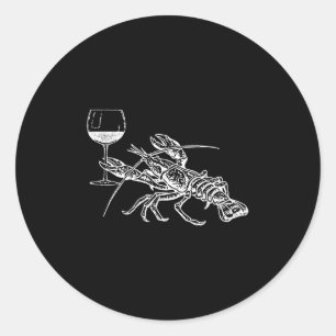 Adesivo Bebendo De Vinho De Lagosta Camisa Engraçada Cruis