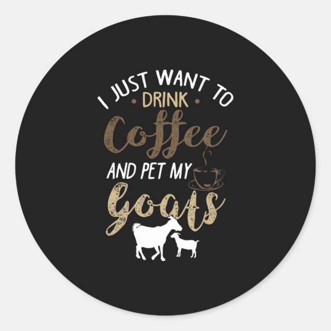 Adesivo Beber café com cabras (Frente)