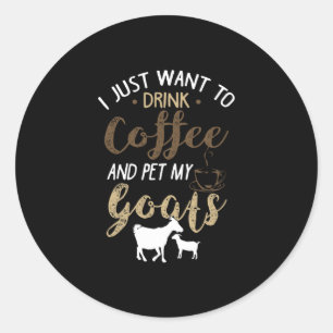 Adesivo Beber café com cabras