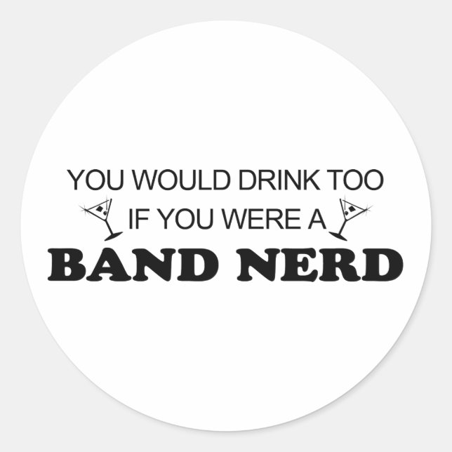 Adesivo Beber Também - Nerd da Banda (Frente)