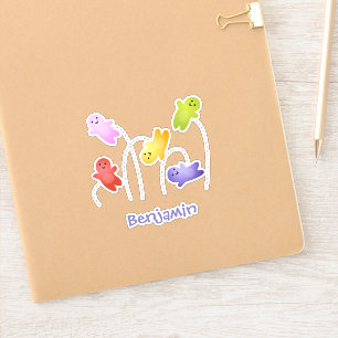 Adesivo Bebês bonitos de geleia doce desenho animado