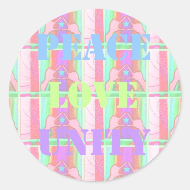 Adesivo Bebês Crianças Paz Amor Unidade Hakuna Matata desi (Frente)