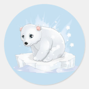 Adesivo Bebês de Urso Polar