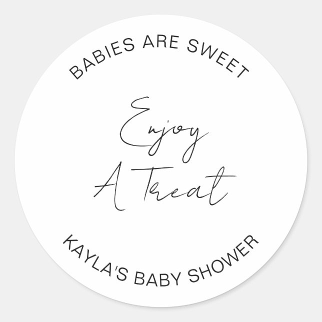 Adesivo Bebês São Doces Aproveite Um Tratamento Celebrando (Frente)