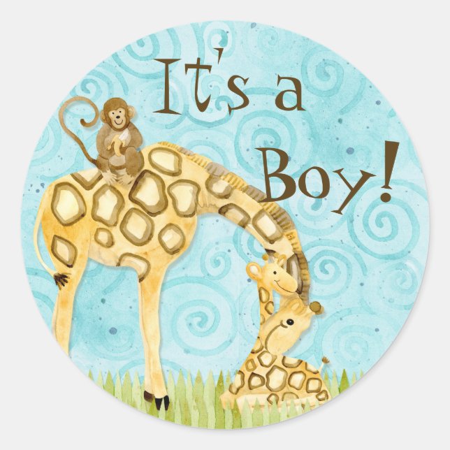 Adesivo Bebês Selvagens, Bebê-Bebês - Azul (Frente)