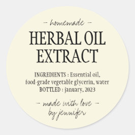 Adesivo Bebida caseira Amarelo creme Extrato de óleo