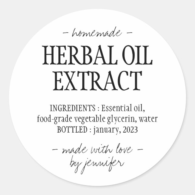 Adesivo Bebida caseira Cream White Óleo de Plantas (Frente)