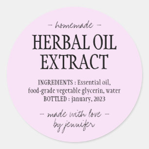 Adesivo Bebida caseira extrato de óleo herbal rosa creme