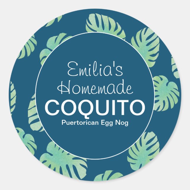 Adesivo Bebida Caseira Monstera Coquito (Frente)