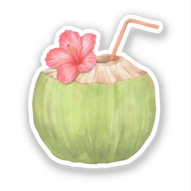 Adesivo Bebida de Coco Verde (Frente)
