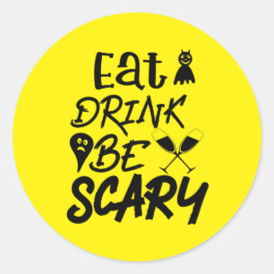 Adesivo Bebida De Halloween Seja Assustadora