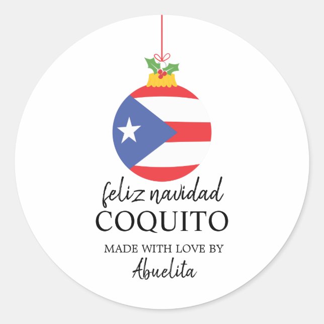 Adesivo Bebida de Natal Tropical de Coquito Coquito (Frente)