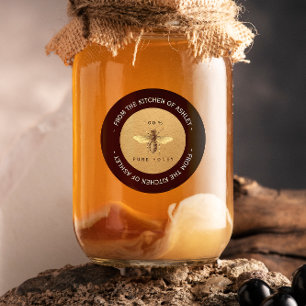 Adesivo Bebida Kraft, Cozinha de Mel, caseira, com Circula