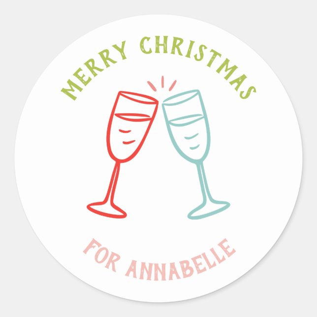Adesivo Bebida Personalizada de Natal (Frente)