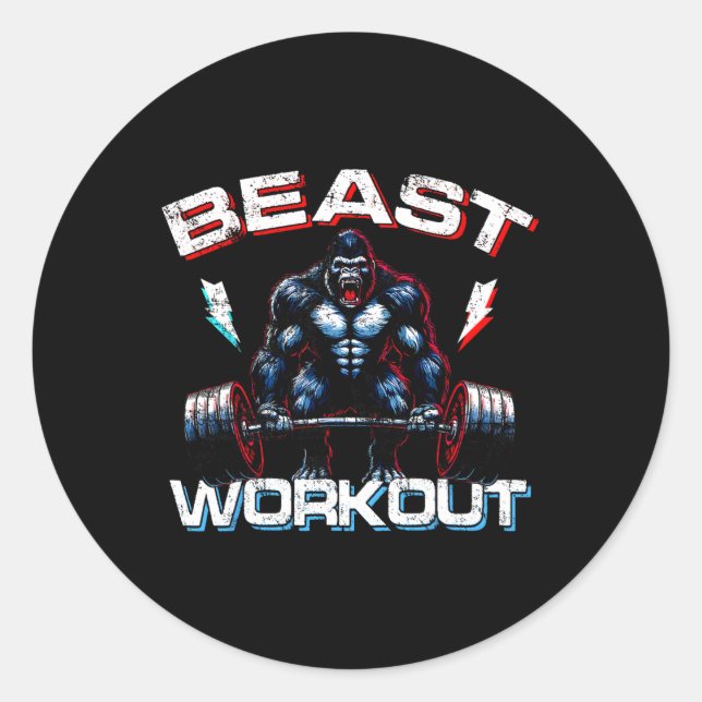 Adesivo Bebida Silverback Piadas Gym Gorilla Workou (Frente)
