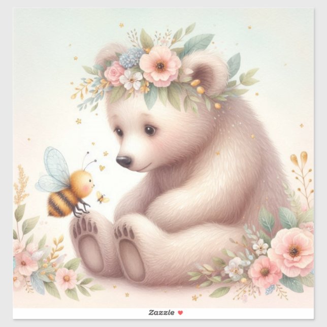 Adesivo Bebidas E Abelhas De Woodland Storybook (Folha)