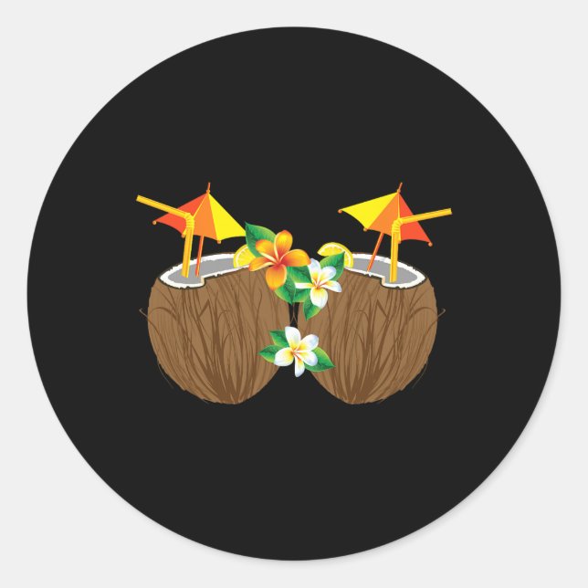 Adesivo Bebidas legal De Coco Engraçadas Com Mama Sumo De  (Frente)