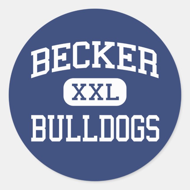 Adesivo Becker - Bulldog - Segundo grau - Becker Minnesota (Frente)
