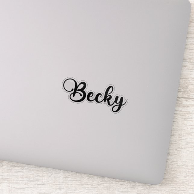 Adesivo Becky Name - Caligrafia manuscrita (Detalhe)