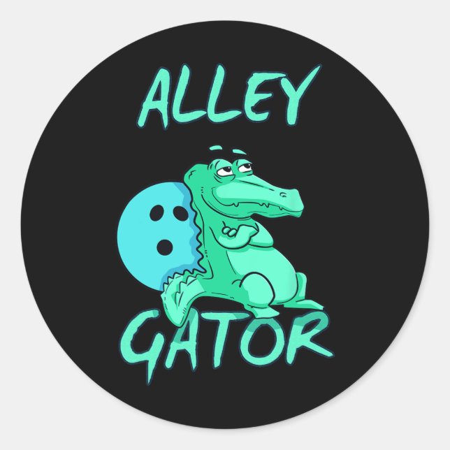 Adesivo Beco Gator Boliche Engraçado Camisa (Frente)