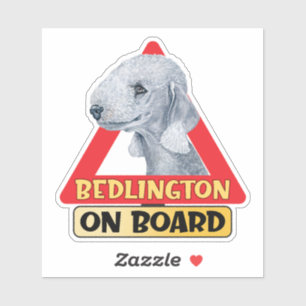 Adesivo Bedlington No Conselho Terrier Dog Red Traffic Sin