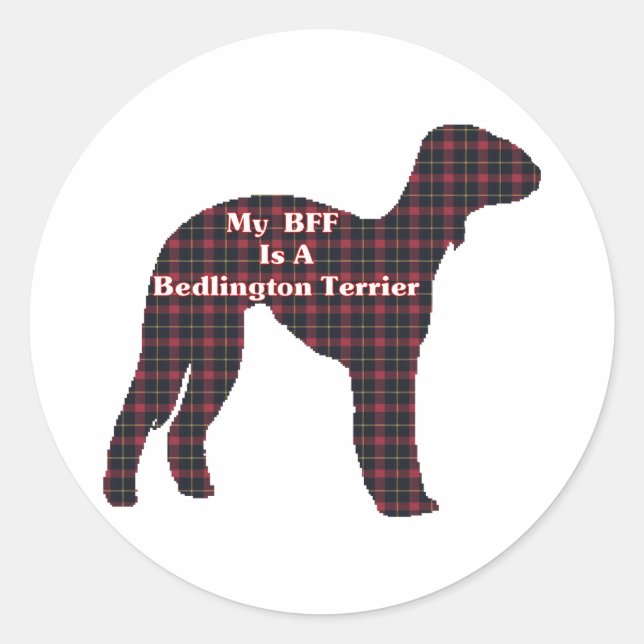 Adesivo Bedlington Terrier BFF Sticker (Frente)