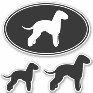 Adesivo Bedlington Terrier Dog Silhouettes Sticker