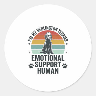 Adesivo Bedlington Terrier Suporte Emocional Humano Vintag