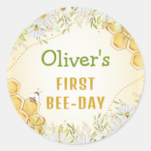 Adesivo Bee 1rua, Garoto Amarelo Festa de aniversário