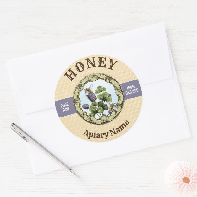 Adesivo Bee e Clover Honey Jar (Envelope)