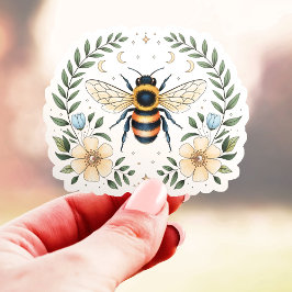 Adesivo Bee e Flores Vinil Celestial