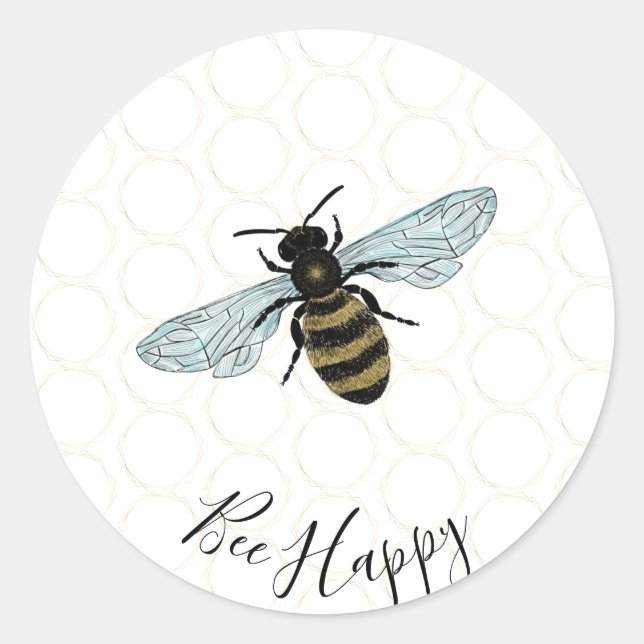 Adesivo Bee Happy (Frente)