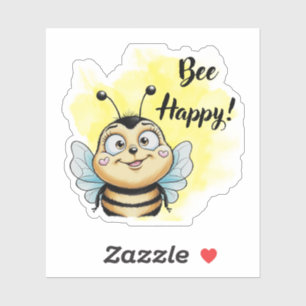 Adesivo Bee Happy! Abelha de Cartoon