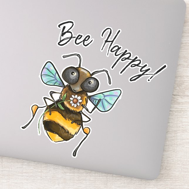 Adesivo Bee Happy Adorable Honeybee (Detalhe)