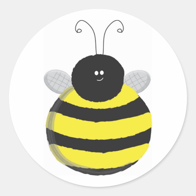 Adesivo Bee Happy Chubby, abelha fofa (Frente)