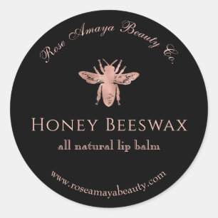 Adesivo Bee Honey Beeswax Rosa Beleza Dourada Cosmética