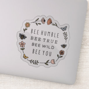 Adesivo Bee Humble, Bee True, Bee Wild, Bee you