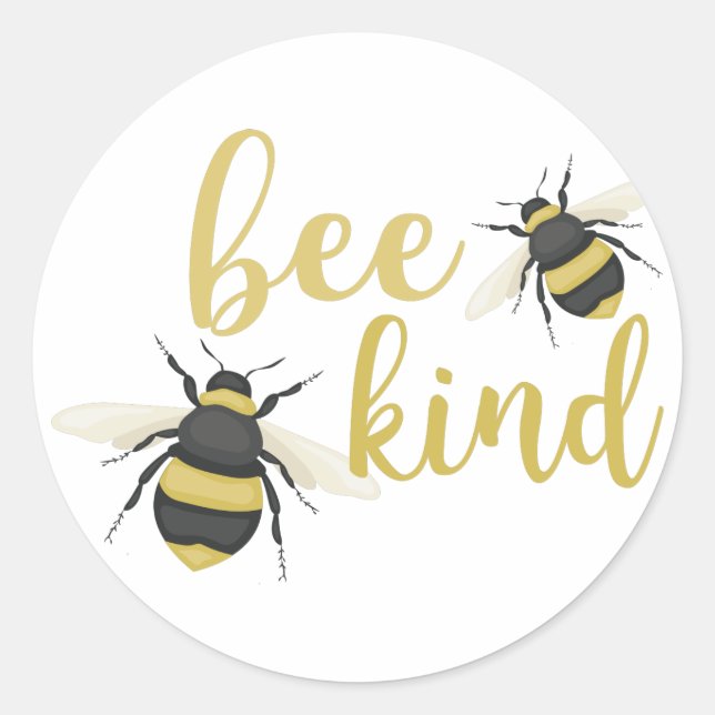 Adesivo Bee Kind (Frente)