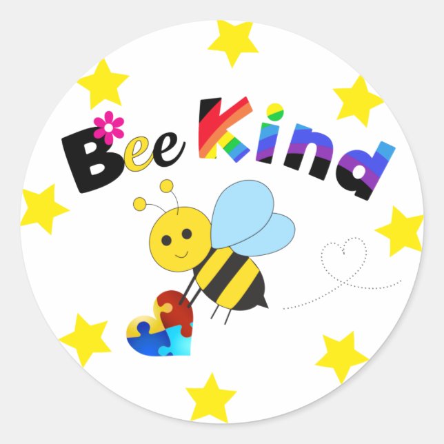 Adesivo Bee Kind (Frente)