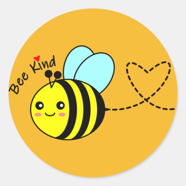 Adesivo Bee Kind (Frente)