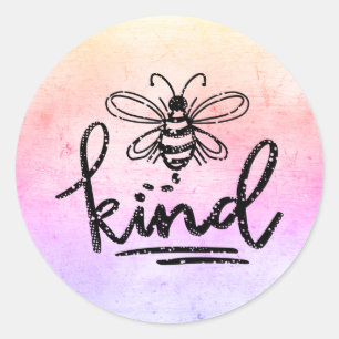 Adesivo Bee Kind Rainbow Ombre