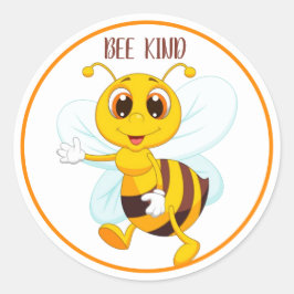 Adesivo "Bee Kind to All" Desenho Amarelo de Abelhas Negra
