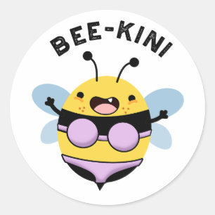 Adesivo Bee-kini Engraçado Bee Puns