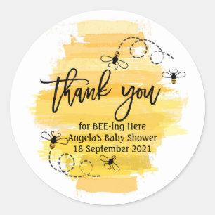 Adesivo Bee Obrigado por estar aqui obrigado seu Sticker