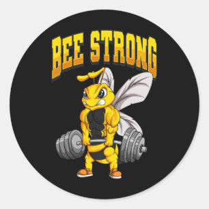 Adesivo Bee Strong Gym Malhação Bodybuilding