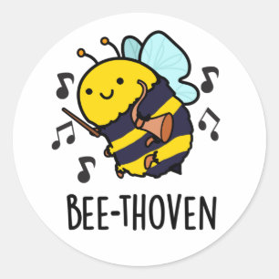 Adesivo Bee-Thoven Funny Music Pun