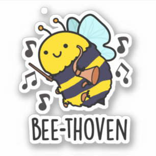 Adesivo Bee-Thoven Funny Music Pun