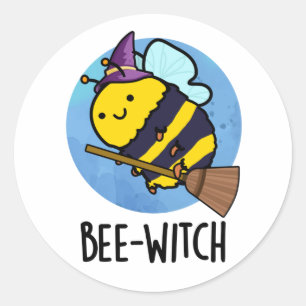 Adesivo Bee-witch Engraçado Bee Pun